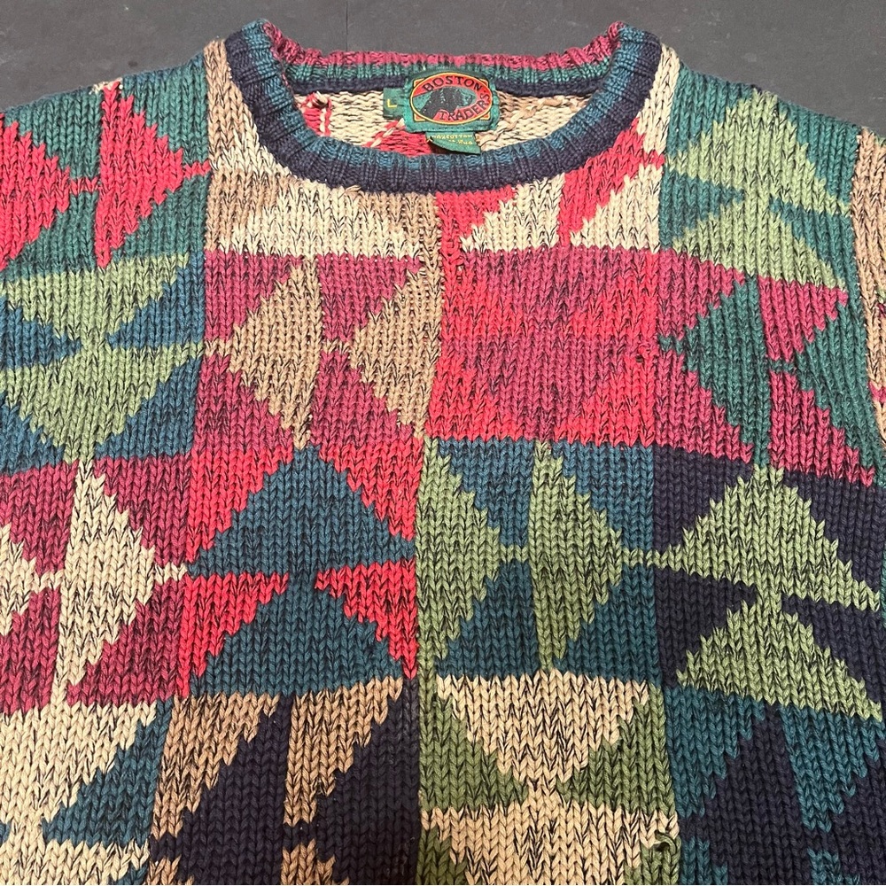 Vtg Boston Traders Patchwork Geometric Grandpacor… - image 3